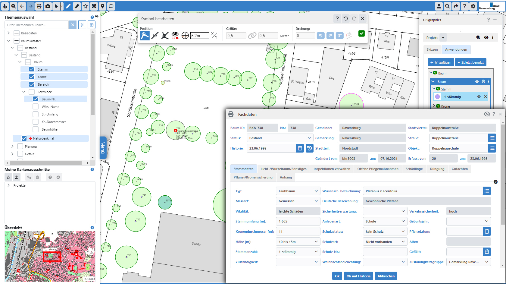 Baumkataster-Kartenansicht-UI