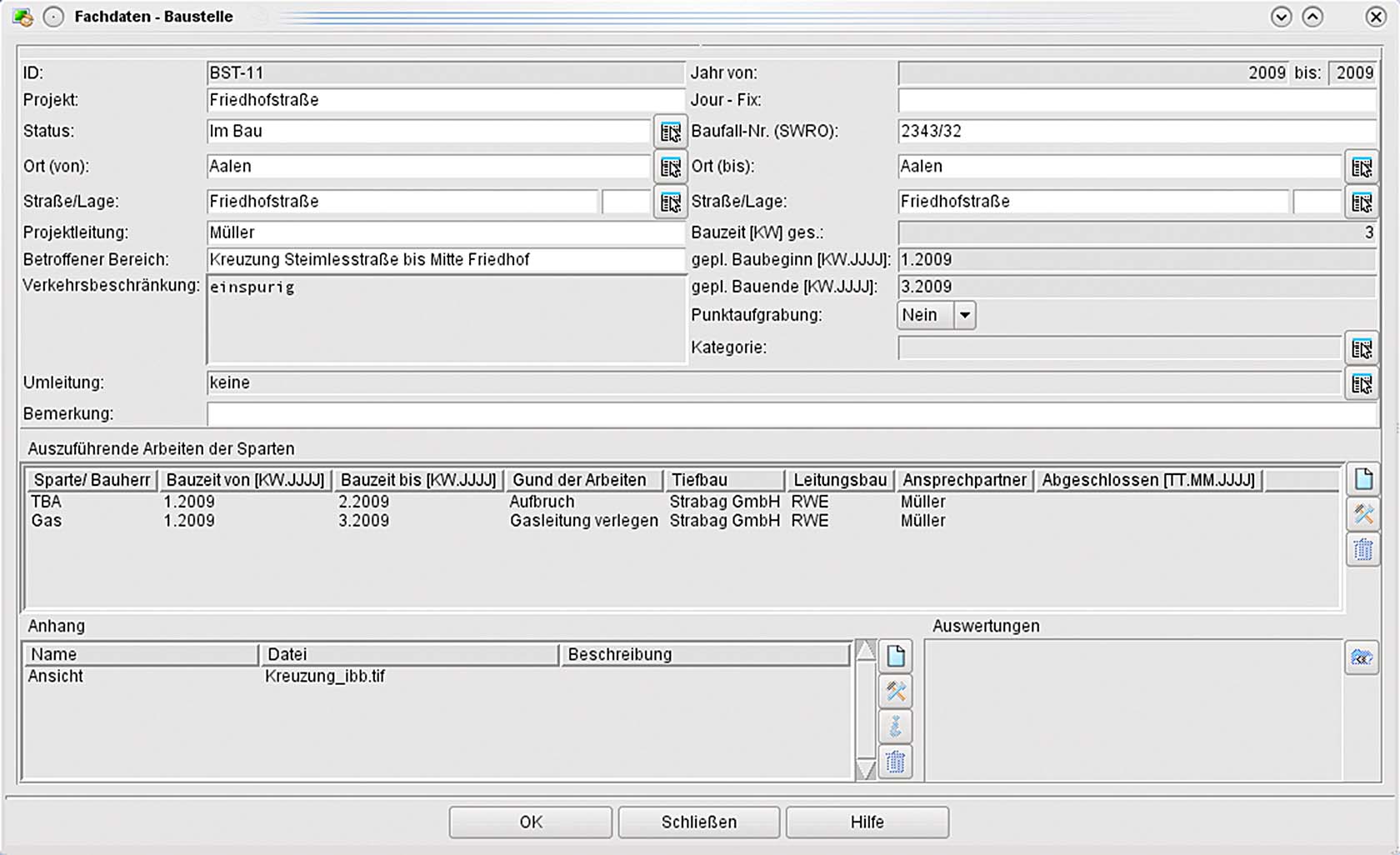 Baustellenverwaltung-Fachdaten-UI image Baustellenverwaltung Fachdaten UI