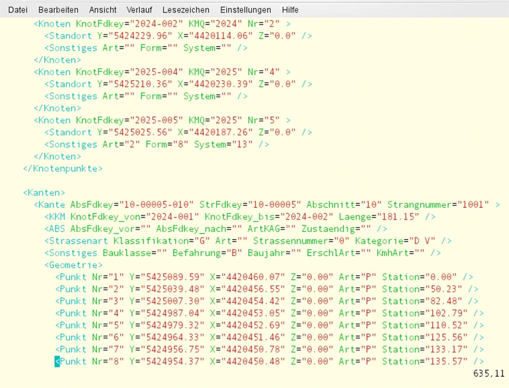 Strassenkataster UI GTI Fachdaten Bewertung UI