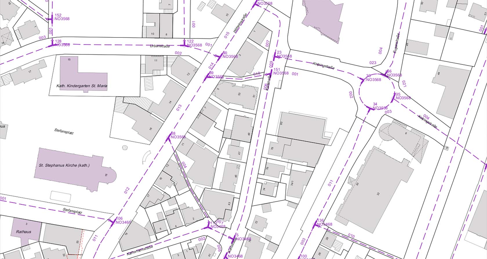 Strassenkataster UI GTI Strassennetz mit Knoten UI