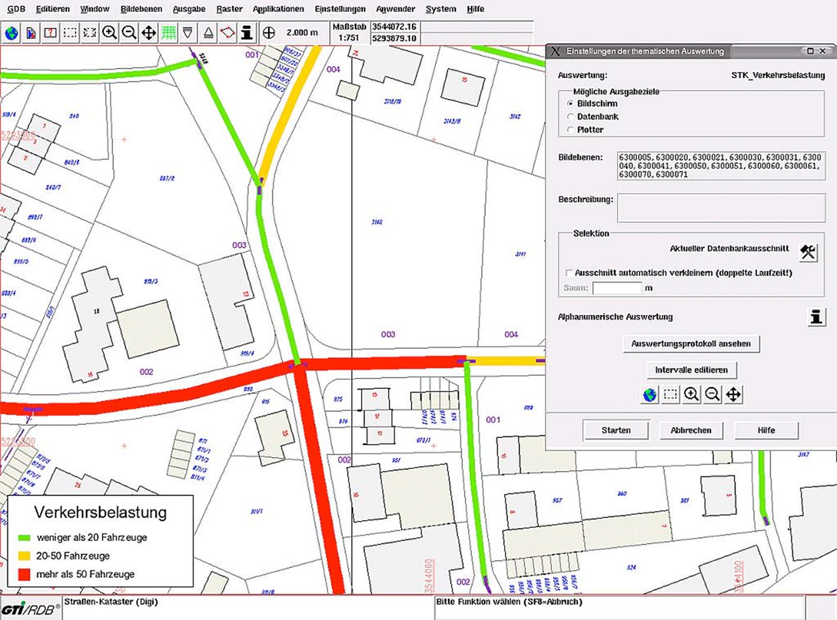 Strassenkataster UI GTI Verkehrsbelastung UI